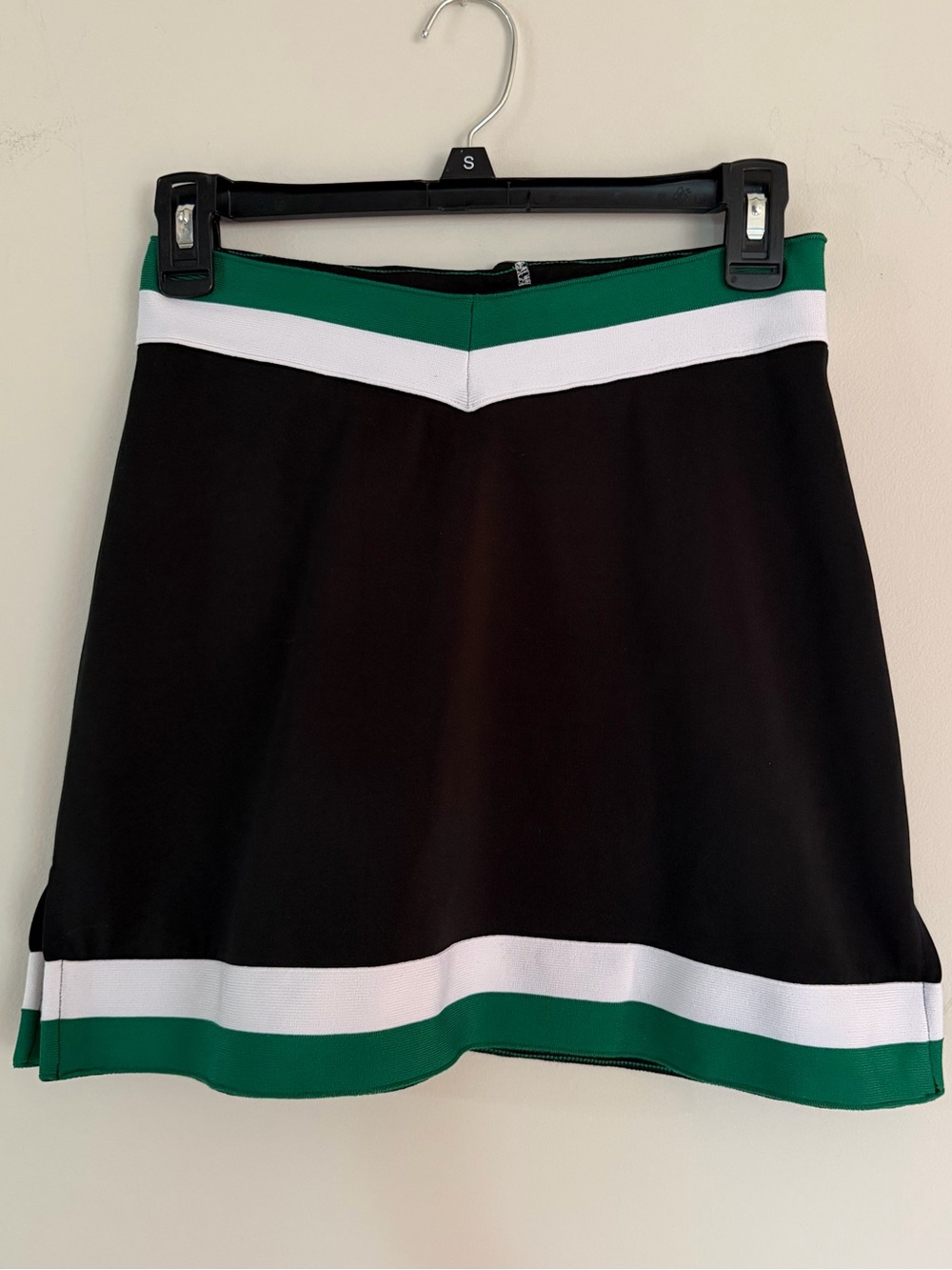 Varsity Spirit Cheerleading Skirt Black Kelly Green Girls 12